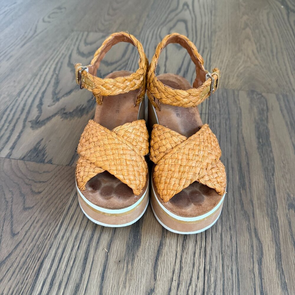 Clergerie Platform Sandal; Orange; size 6.5